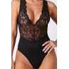 Body noir Evalie dentelle & microfibre Passion | Sensual-Shop