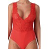 Body rouge Evalie dentelle & microfibre Passion | Sensual-Shop