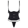 Ensemble corset seins nus noir & string | Sensual-Shop