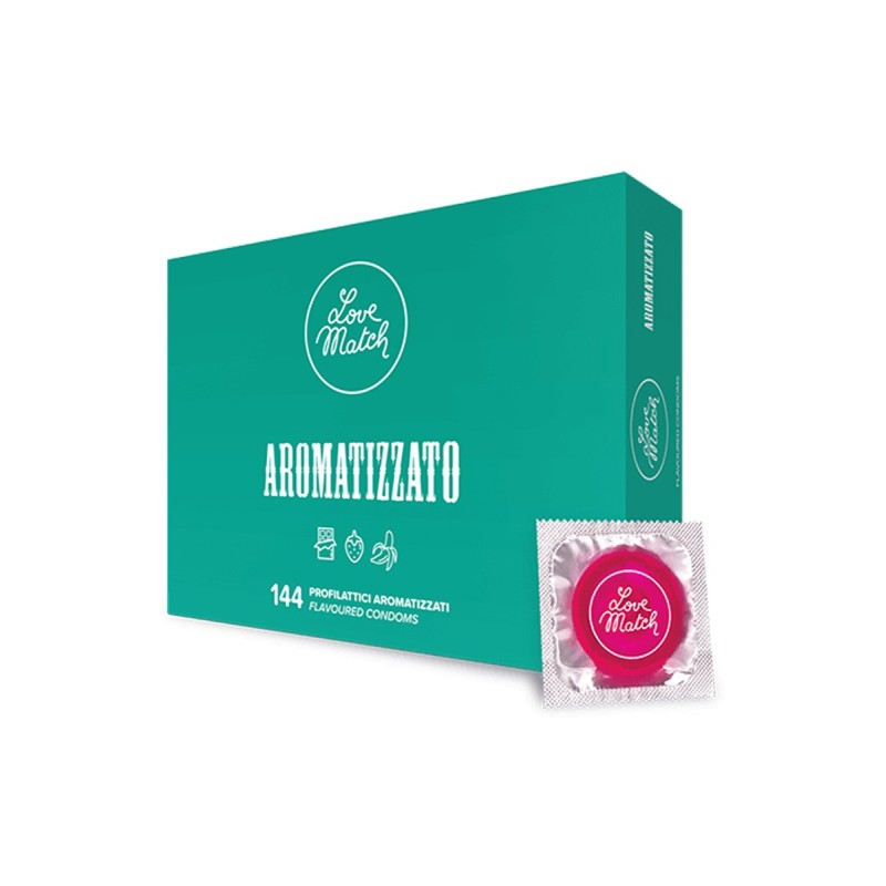 Préservatifs Love Match Aromatisés – Fraise, Banane, Chocolat x144 | Sensual-Shop