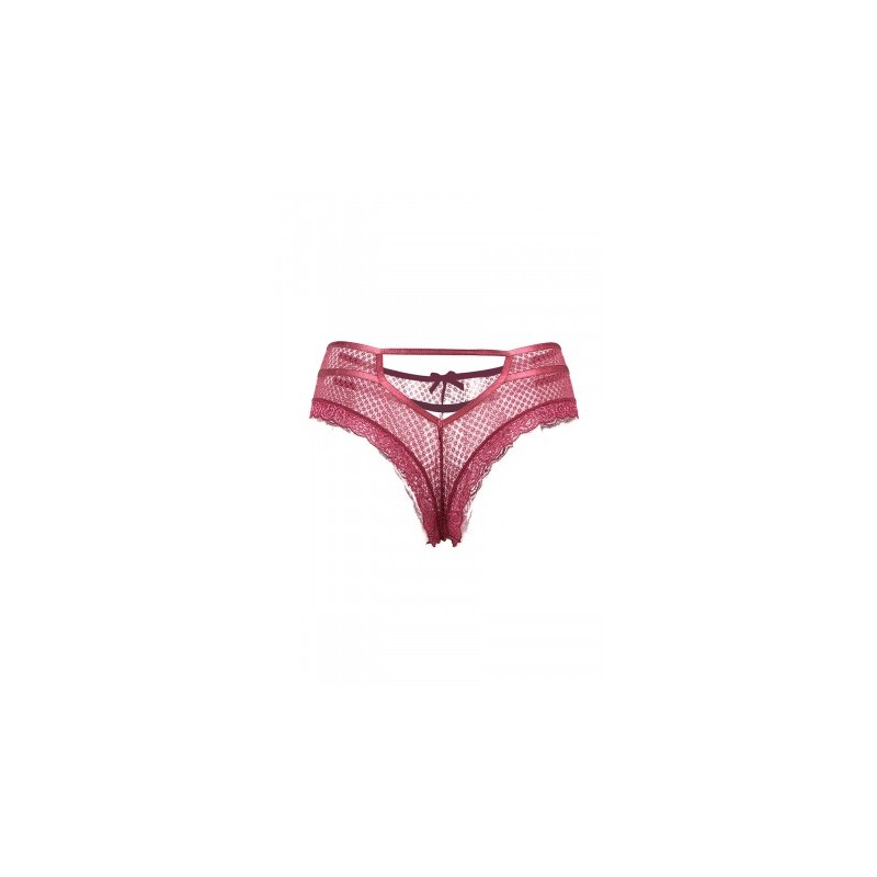 Tanga bordeaux dentelle - Paris Hollywood