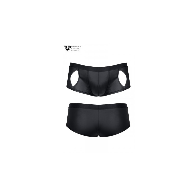 Shorty ouvert noir wetlook - Regnes