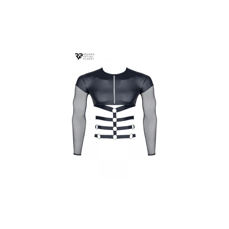 T-shirt harnais wetlook et maille - Regnes